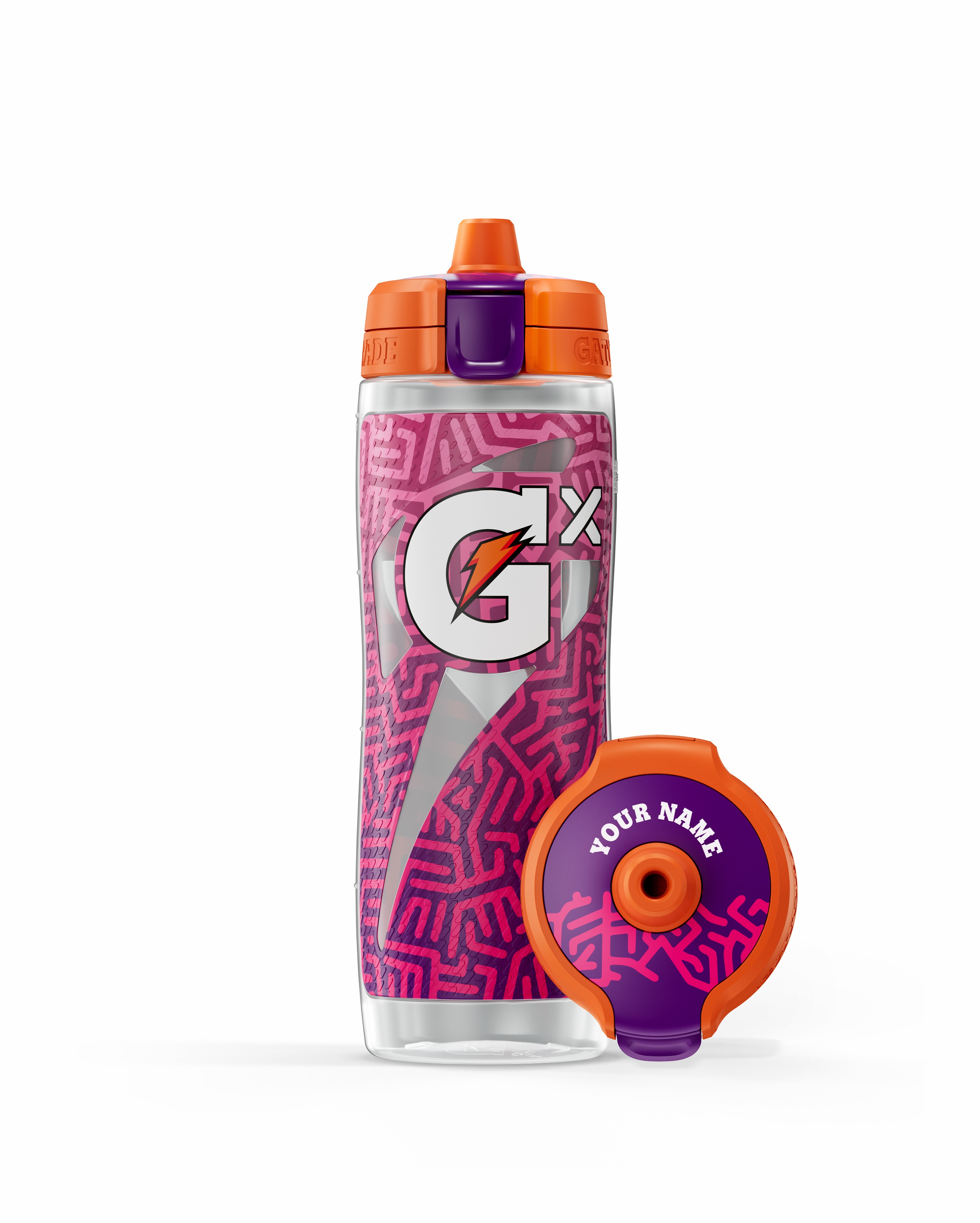 Gatorade Gx Exclusive Water Bottle (30 oz) Bundle Water Bottles Fractal Magenta | WF7348950