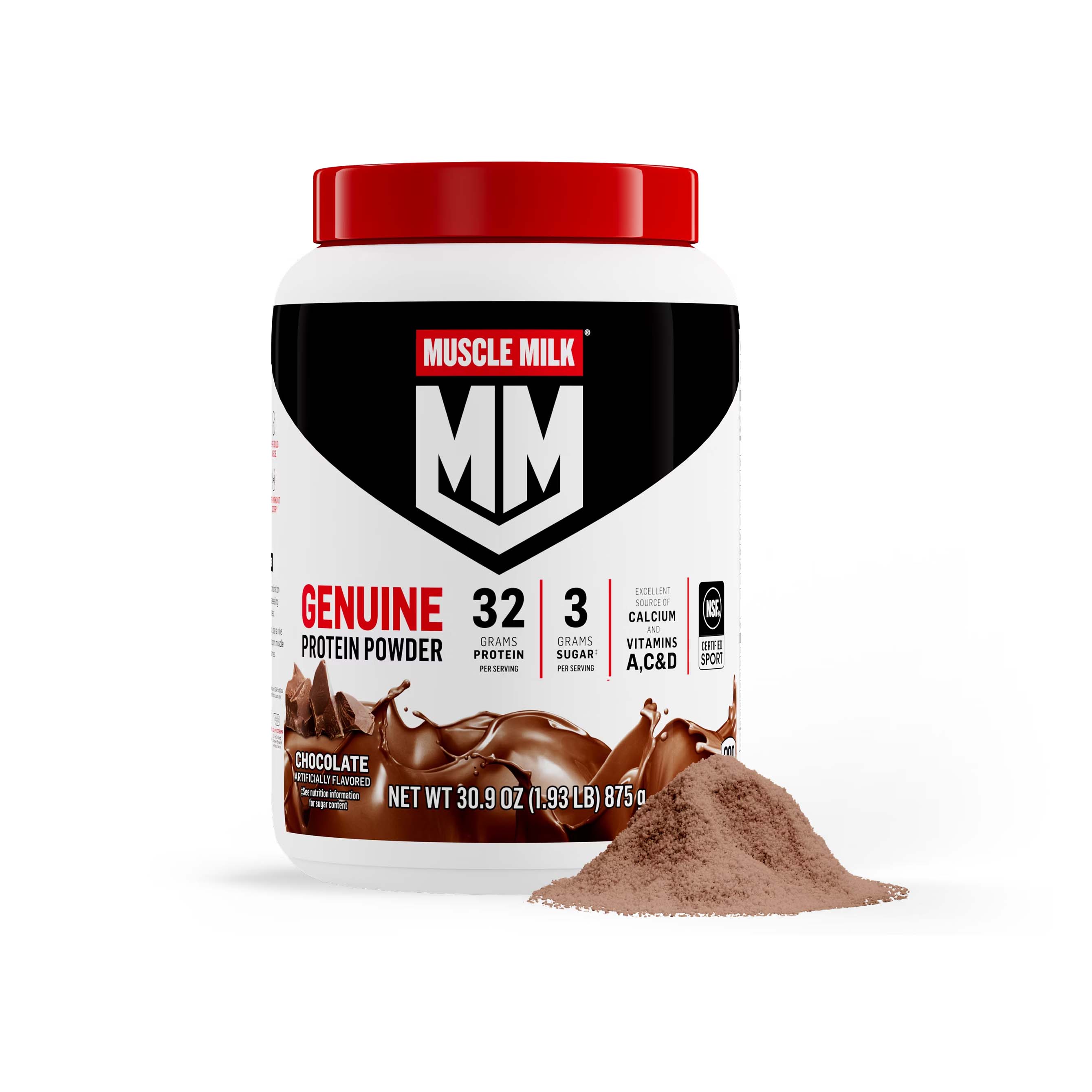Gatorade Muscle Milk Genuine Protein Powder (30 Oz) Protein Powder Chocolate | PQ1357206