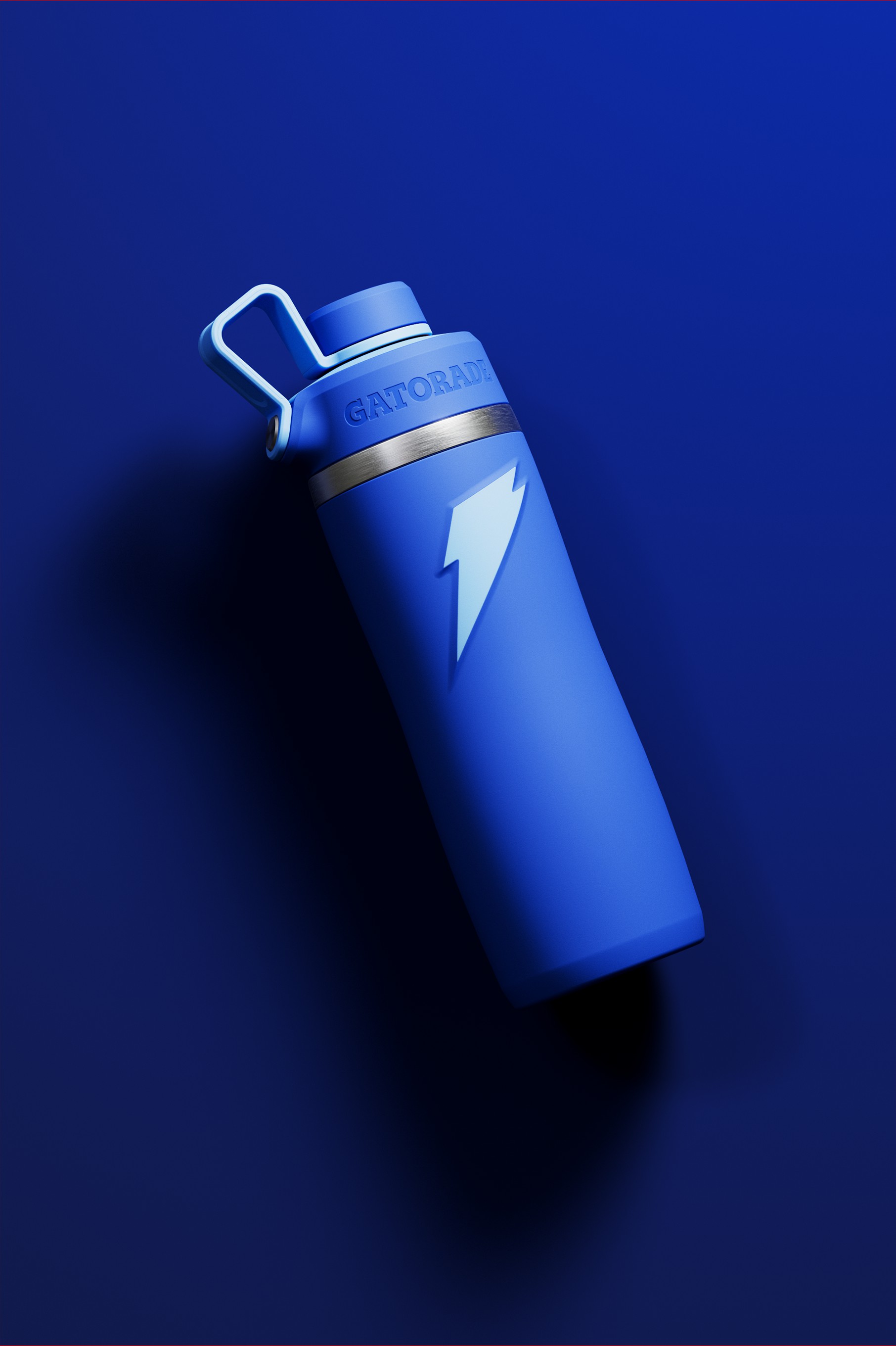 Gatorade Overtime Stainless Steel Water Bottle (Straw Cap) Bundle 22oz Water Bottles Blue | FO4862519
