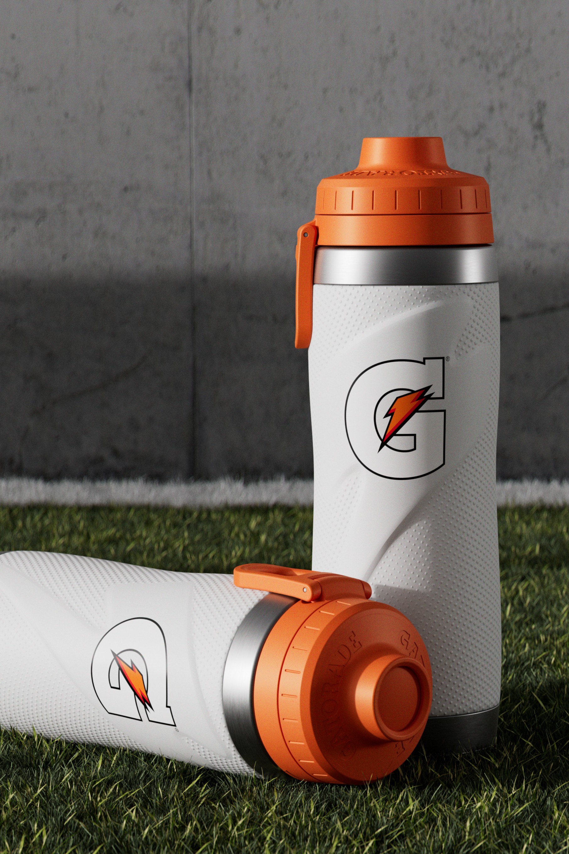 Gatorade Stainless Steel Water Bottle (26oz) Bundle Water Bottles White | OJ5234960